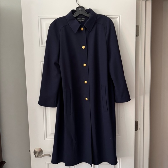Rena Lange Jackets & Blazers - Rena Lange Navy Tailored A-Line Coat | Gold Buttons | Germany | 8